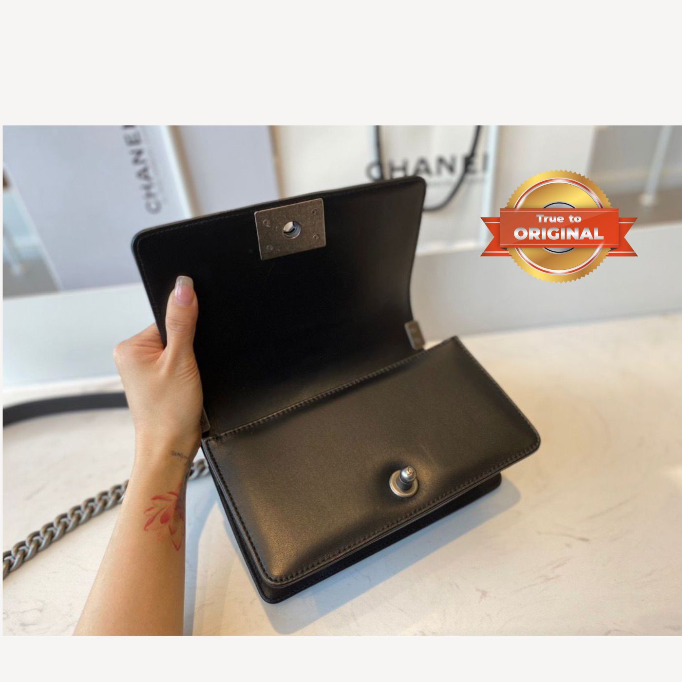 [REP 1:1] Chanel Mini Classic Flapbag Black For Women 20cm/7.9 in